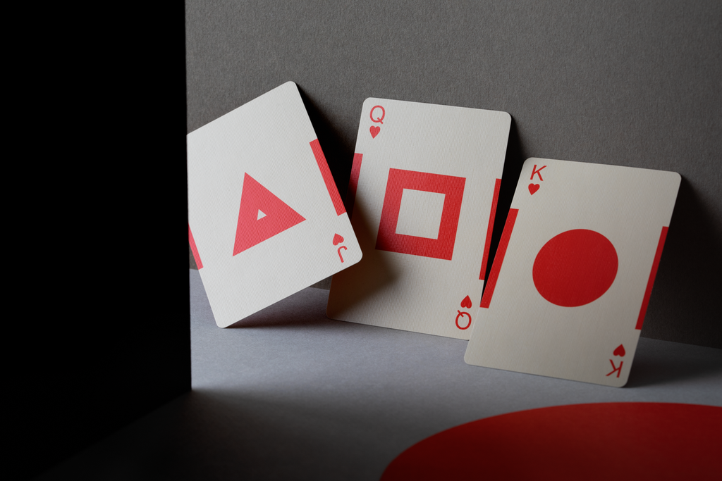 Art of Play Eames Starburst playing cards, red