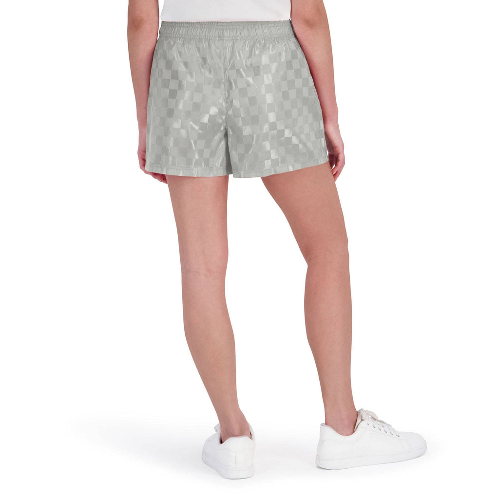 Umbro Junior's Checkered Athletic 3" Short: Light Gray / S
