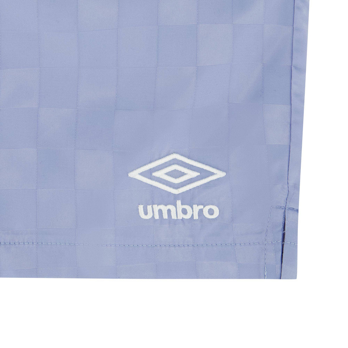 Umbro Men's Checkered Nylon 7" Short: Light Blue / S