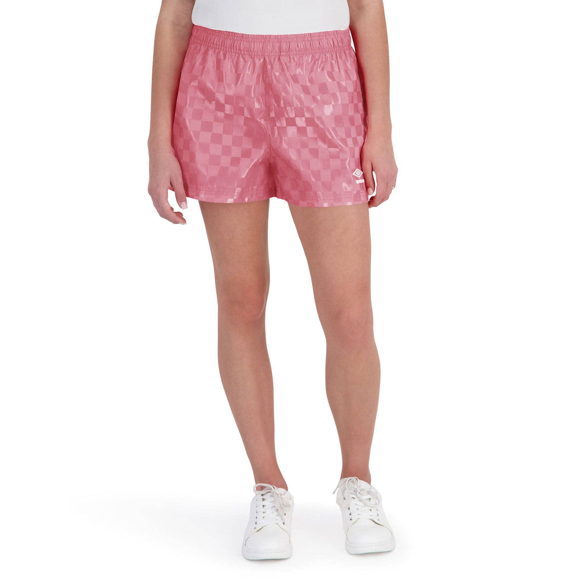 Umbro Junior's Checkered Athletic 3" Short: Pink / M