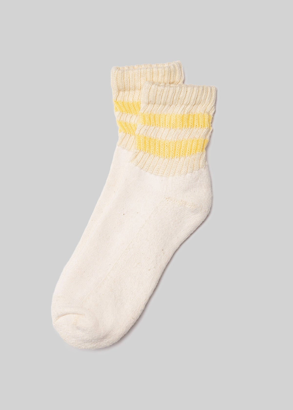 The Mono Stripe Quarter Crew: Chive / One Size