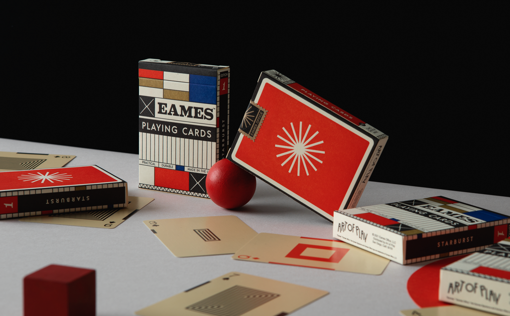 Art of Play Eames Starburst playing cards, red