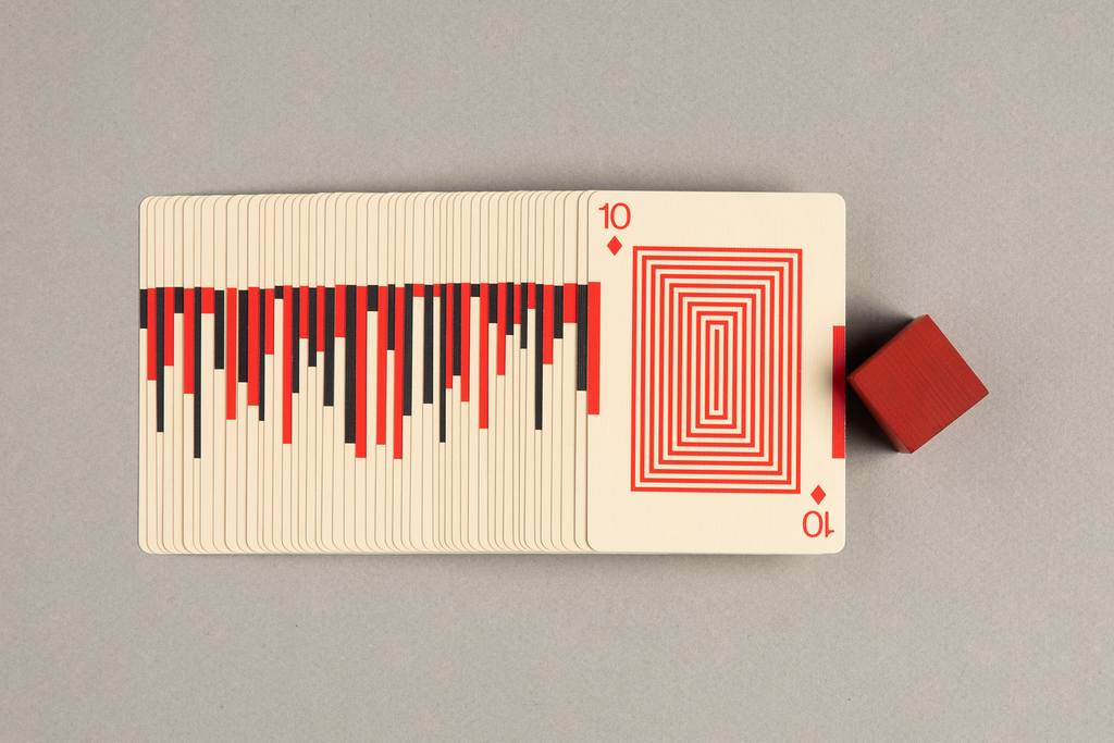 Art of Play Eames Starburst playing cards, red