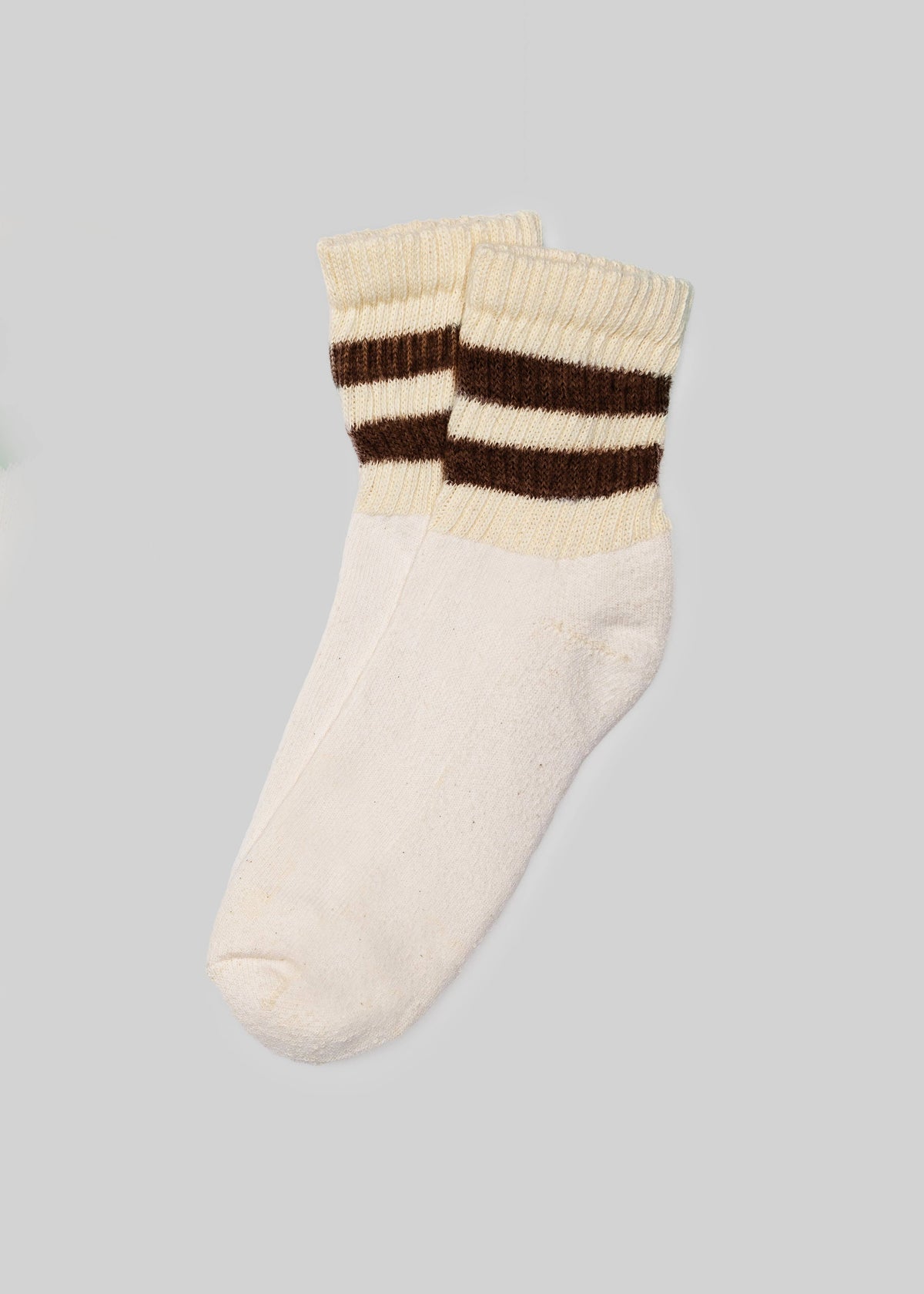 The Mono Stripe Quarter Crew: Red / One Size