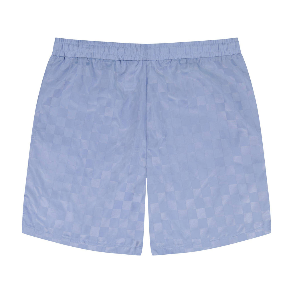 Umbro Men's Checkered Nylon 7" Short: Light Blue / S