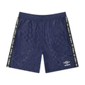 Umbro Men's Checkered Nylon 7" Logo Short: Navy Blue / S