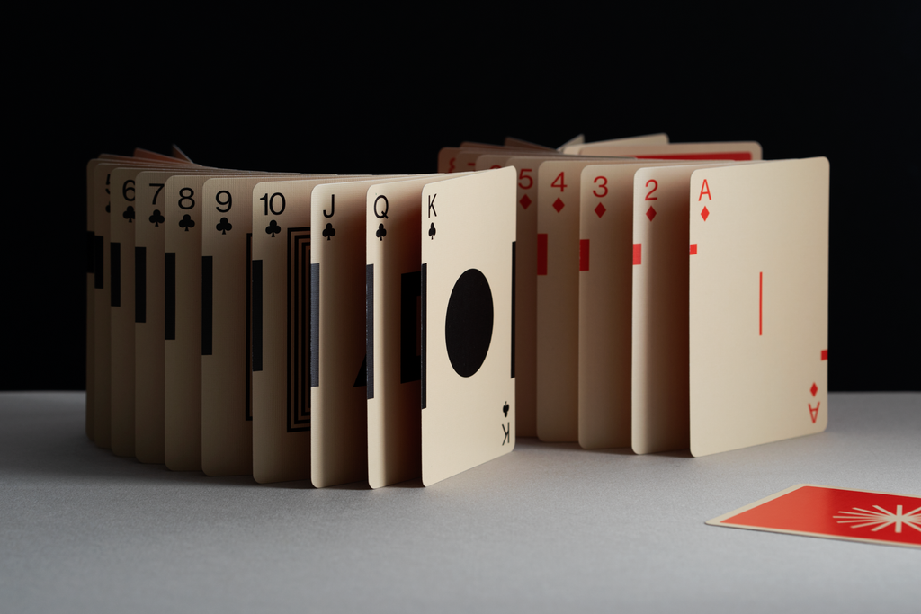 Art of Play Eames Starburst playing cards, red